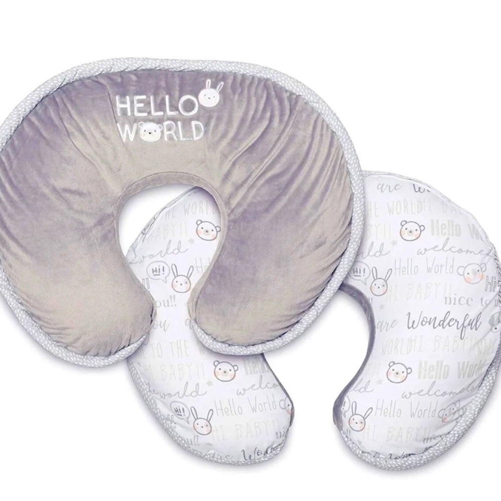 Boppy pillow and 2 gender neutral boppy covers